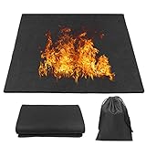 Feuerfeste Unterlage 100x100 cm Carbonfilz feuerfeste matte Hitze...