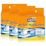 Swirl Brillen-Putztücher 30 einzeln verpackte Tücher in Spenderbox -...