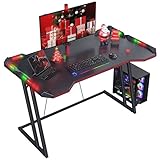 CubiCubi Gaming Schreibtisch, 120 x 60 cm Esport Ergonomischer...