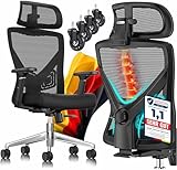 KESSER® Bürostuhl Ergonomisch mit verstellbaren Armlehnen | Drehstuhl mit...