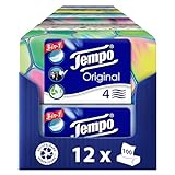 Tempo Original Taschentücher Box - Vorteilspack - 12 Boxen, 100 Tücher...