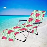 Surwin Wassermelone Schonbezug Für Gartenliege Strandliegenauflage Frottee...
