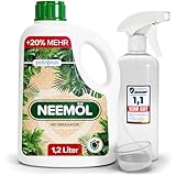 Natürliches Neemöl mit Emulgator 1200 ml – inkl. Sprühflasche &...