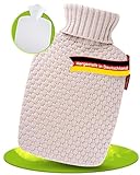 Hugo Frosch Wärmflasche Plant 1,8l – Made in Germany – mit kuscheligem...