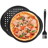 Pizzableche für Ofen, antihaftbeschichtet, 35,6 cm, Karbonstahl,...