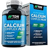 Calcium und Vitamin D Tabletten - 180 Tabletten - Hochwertiger 1000mg...