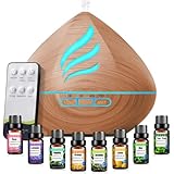 Essential Oil Diffuser 500ml mit 8 Diffuser Oil, Aromatherapie-Diffusoren,...