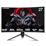 LC-POWER 27 Zoll Curved Gaming Monitor 165Hz 1ms HDR, Full HD 1080P,...