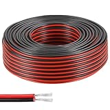 UQTUKO 22AWG Elektrischer Draht, 30 Meter 2-Adriges Kabel 0,3mm² 2 Poliges...