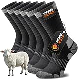 Niorasen Merino Wandersocken Herren Damen, Thermosocken Outdoor Socken...