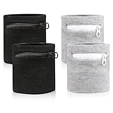 ZEYIYER 4 Stück Handgelenktasche mit Reißverschluss Herren Damen Geeignet...