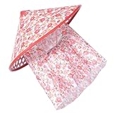 WESIEVYA Reishut Kegelhut aus Kunststoff mit Blumenmuster Leichter Party...