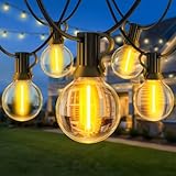 Lichterkette Außen Led Outdoor Strom - 20M 65FT G40 Glühbirnen Garten...