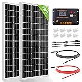 ECO-WORTHY 200W 12V Solarpanel Kit Off-Grid System: 2pcs 100W...