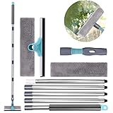 Tendak Fensterwischer mit Teleskopstiel, 2 in 1 Fensterabzieher, Teleskop...