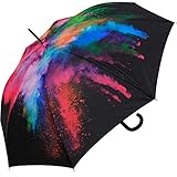 happy rain Stockschirm Auf-Automatik Schwarz Bunt Holy Explosion