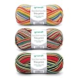 Gründl Sockenwolle Trio Strickset aus 3 x 100 g Sockengarn (75% Schurwolle...