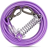 Tie Out Leinen für Hunde,Leinen mit Stoßdämpfender Feder,3-15m, Hofleine...