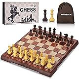 OkidSTEM Magnetisch Schachspiel Brettspiel Set mit Klappbrett Schach...