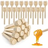 Lawei 100 Stück Honiglöffel Holz Honig Dipper Löffel Mini Holzschläger...