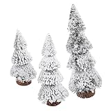 ULTECHNOVO 3 Stück Teiliges Weihnachtsbaum mit Schneebeschichtung Hohe...