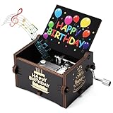 Qzakce Spieluhr Hölzerne Mini Handkurbel Spieluhren Antike Geschnitzte...