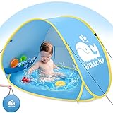 JONRRYIN Baby Strandmuscheln Strandzelt, Pop Up Strandzelt mit Pool,...