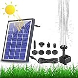 AISITIN 6.5W Solar Springbrunnen Eingebaute1500 mAh Batterie Upgraded...