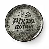 HENDI Pizzateller, Porzellan, Muster: Text und Pizza-Illustration,...