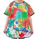 Kinder-Malschürze, Kunstkittel, wasserdichter Bastelmantel für Kinder im...