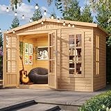TIMBELA M334FB Garten Holzhaus, Großes multifunktionales Holz Gartenhaus...