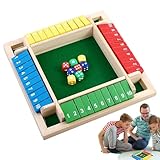 yeemeen Shut The Box Spiel, Holz Brettspiel, Shut The Box Würfelspiel, 2-4...