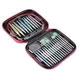 Rundstricknadel-Set aus Aluminium, mit Etui, austauschbare Stricknadel mit...