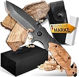 BERGKVIST® K19 Klappmesser (Einhandmesser) mit Holzgriff & Titanium für...