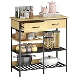 HOMCOM Sideboard, Kommode mit 2 Schubladen, 3 offenen Regalen,...