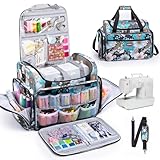 AMOIGEE Nähmaschinenkoffer: Robuste Nähmaschinentasche mit dick...