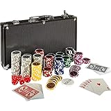 GAMES PLANET Pokerkoffer aus Aluminium mit 300 12g Laser-Chips mit...