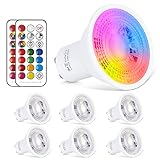 ChangM LED GU10 Lampe RGB+Warmweiss Farbwechsel Spot Licht 6W, 540LM,...