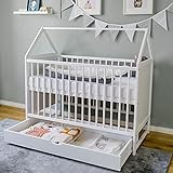 Kids Collective Babybett Beistellbett Kinderbett und Hausbett in einem -...