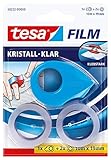 tesa tesafilm Mini Abroller Pink, Blau oder weiß mit 2 x Kristall Klar...