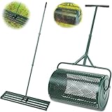 Rasen- und Gartenpflegeset, 2-teilig, 24-Zoll-Kompoststreuer und 35 x...