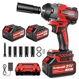 SundpeyPRO Akku Schlagschrauber 800Nm, Schlagschrauber Akku 21V mit 2 *...