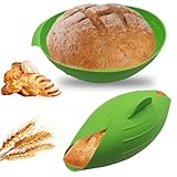 3 In 1 Brotbackform Silikon, Antihaft Brotbackformen, Backform Brot Rund 25...