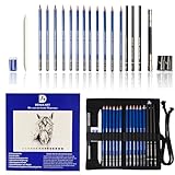 DEHUA ART Zeichenstifte und Skizzen-Set Professionelles 20-teiliges Zeichen...