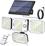 UTEBIT Solarlampen für Außen mit Bewegungsmelder - 296 LED Solar Strahler...