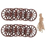 VALICLUD 12 Stück Teiliges Vintage Holz Wagenrad Wanddekor Rustikaler...