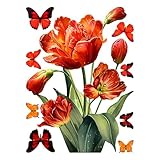 Sollee Fensterfolie | Bunte Schmetterlinge Fensterbilder - Kreative...