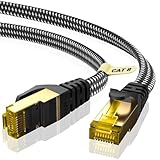 ARISKEEN Cat 8 Lan Kabel 1M, Hochgeschwindigkeit (40Gbps 2000Mhz/s) Gigabit...