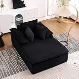 Aunvla EIN 46 cm hohes Liegesofa im Indoor-Stil mit rahmenlosem Design. EIN...