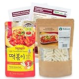 Koreanische Reiskuchen & Milde Tteokbokki Soße Set - Inkl. Broschüre mit...